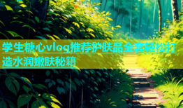 学生糖心vlog推荐护肤品全套轻松打造水润嫩肤秘籍